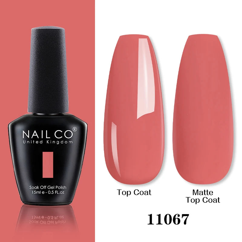 NAILCO 15ML Top coat Base coat Gel nail polish nails art Semi Permanent Lacquer Varnish Hybrid nail supplies for professionals