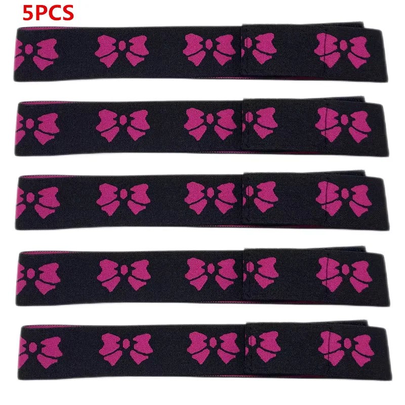 5pcs Elastic Bands for Wig,Adjustable Lace Front Wig Edge Melting Bands for Women,No Slip Magic Buckle Multicolor Christmas gift