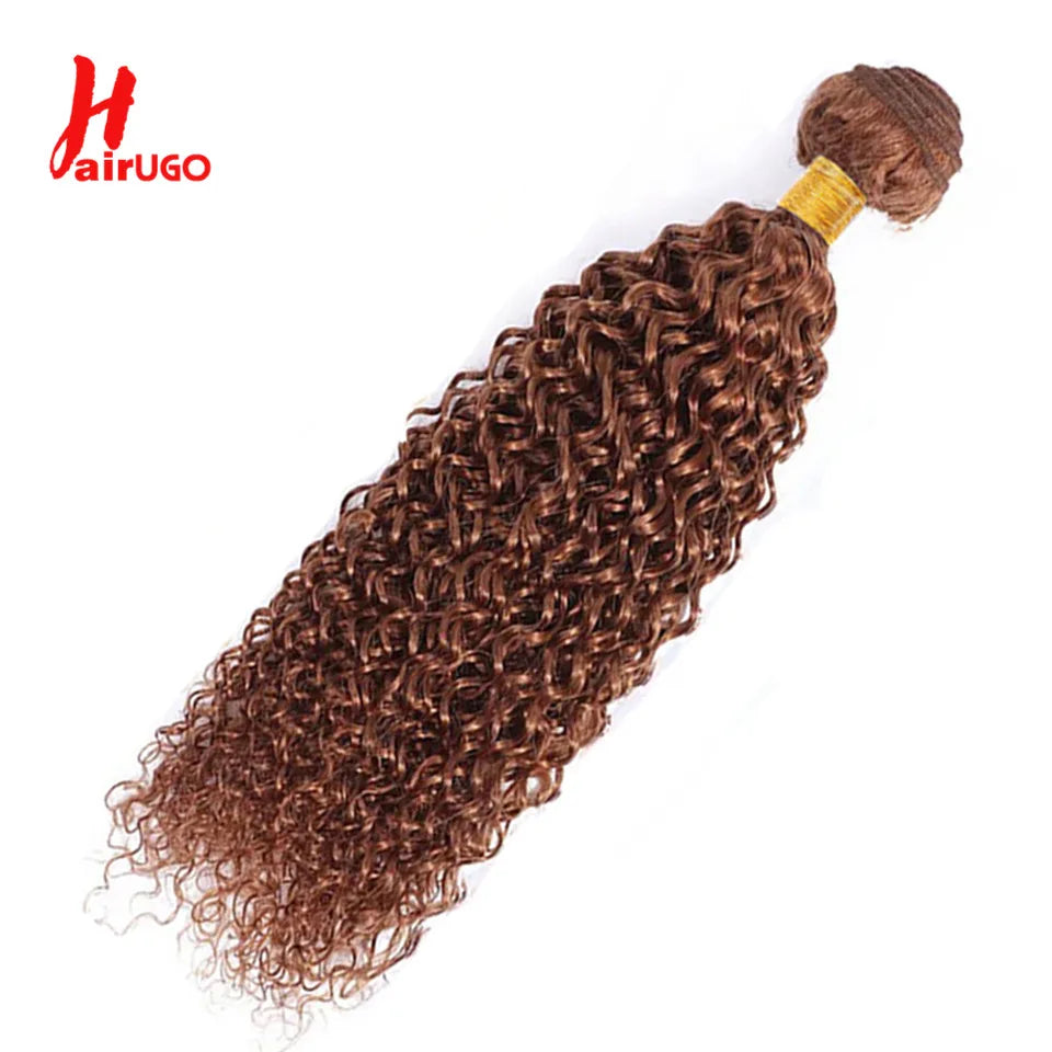 30# Straight Hair Weave Remy Brown 1/2/3 Straight Human Hair Bundles HairUGo Human Hair Extensions Hair Weaving Wholesale Price