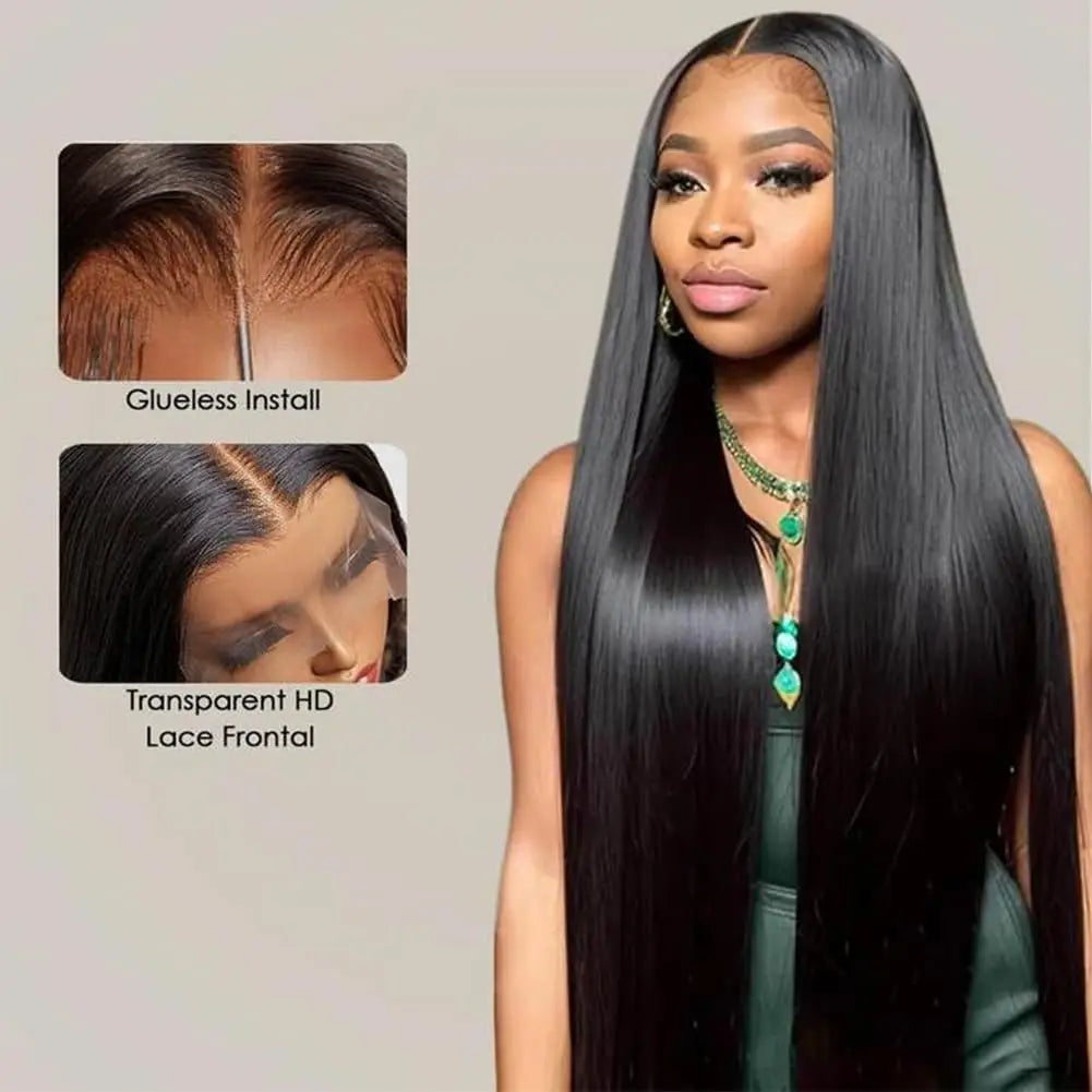 32inch Long Straight Human Hair Wigs 100% Brazilian Remy Hair for Women 4x4 13x4 13x6 Lace Frontal Human Hair Wigs Glueless Wigs