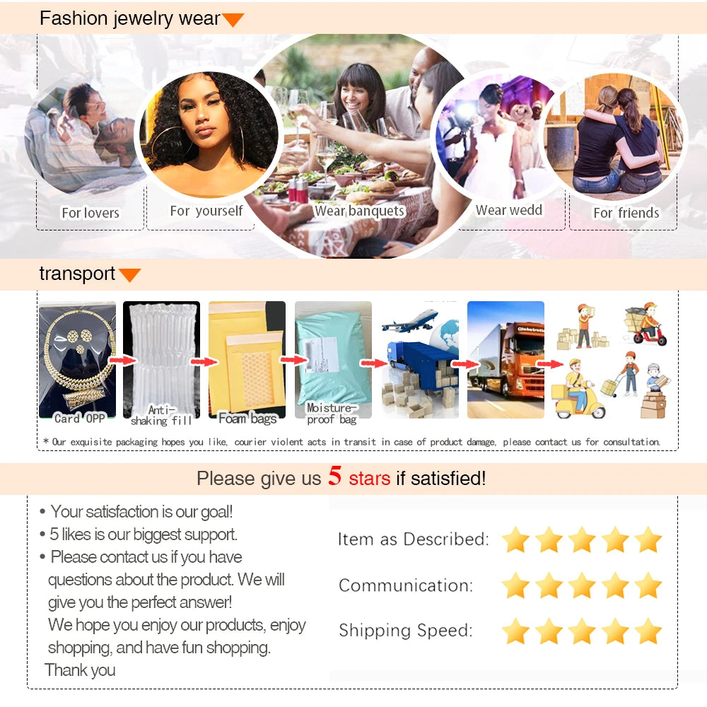 GZJPEI Tricolor Jewelry Set For Nigerian  Bridal Wedding Gift Hight Quality 18K Gold Plated Large Necklace Bracelet Earring Ring