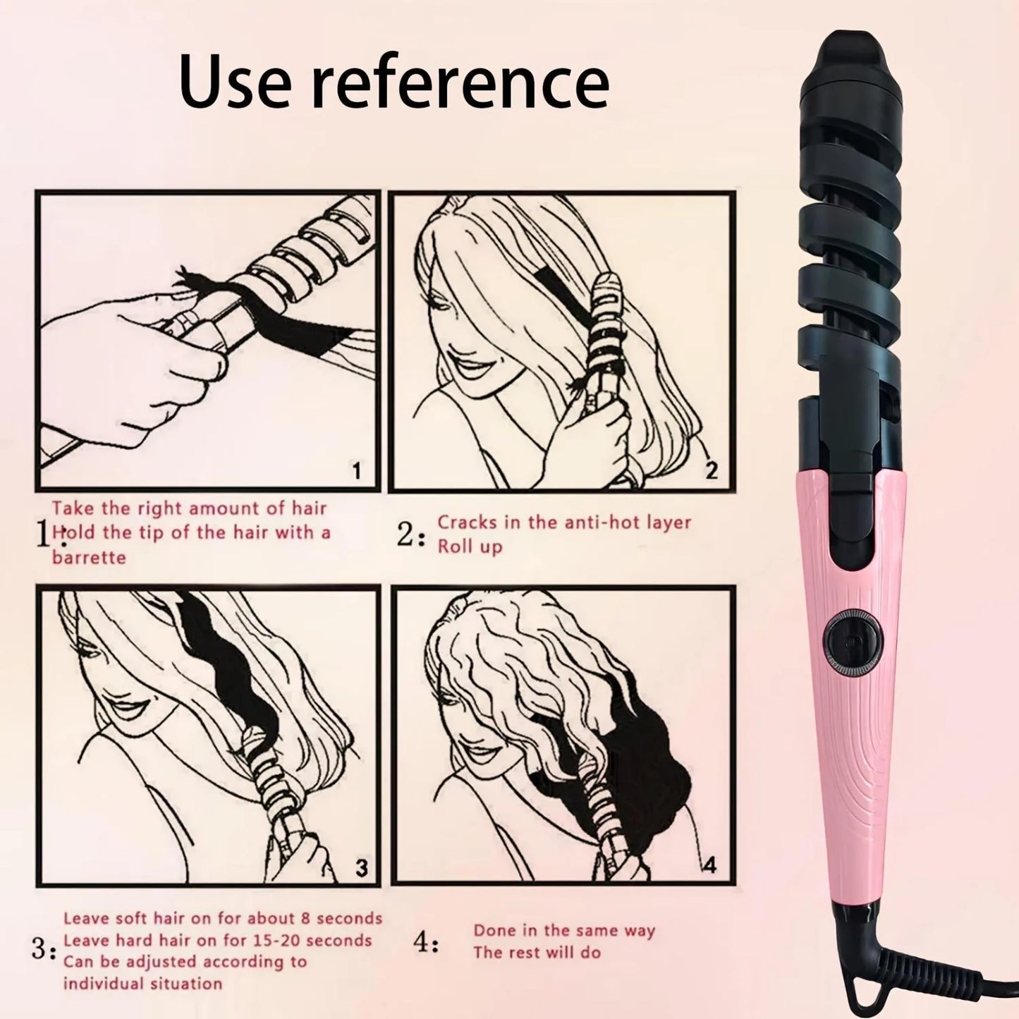 2-in-1 Curling Iron Set,  Instant Heat Up for Short, Medium, and Long Hair,  Women's Hair Tools Holiday Gifts