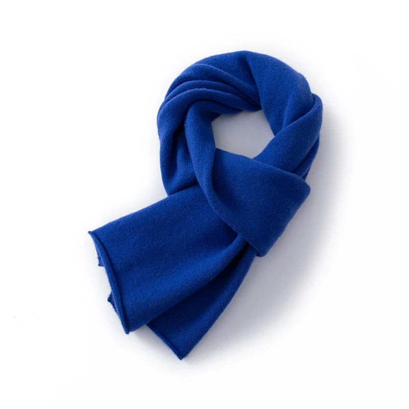 100% Wool Winter Scarf - Knitted Shawl Wrap