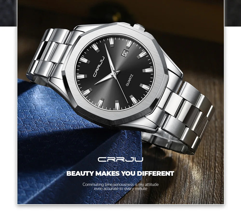 Watches for Men Classic with Date Business Dress Luxury Waterproof Luminous Mens Wrist Watch Analog Stainless Steel Men Watch