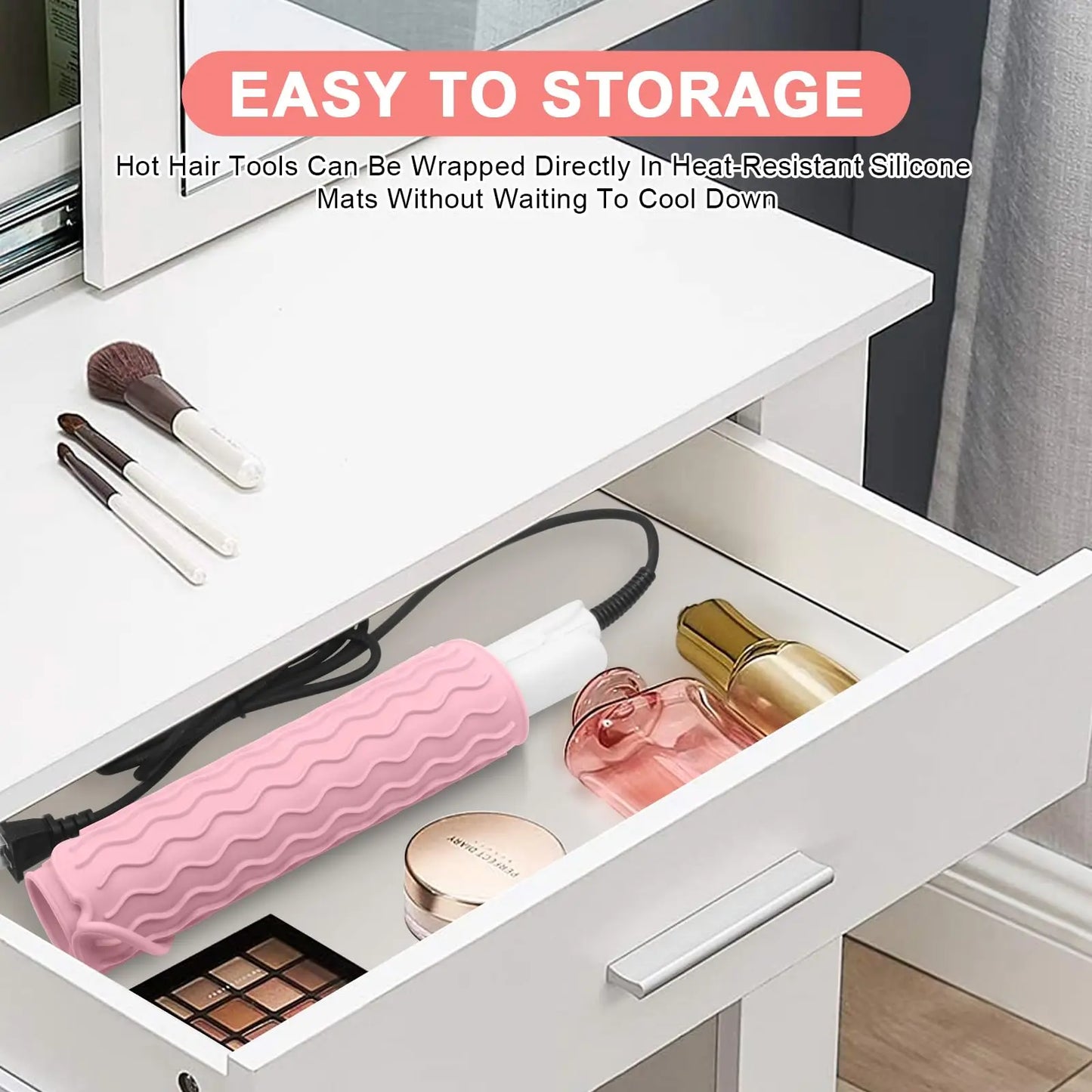 Silicone Heat Resistant Mat For Hair Insulation Mat Portable Hot Tools Pad Straightener Curling Stick Curler Flat Irons