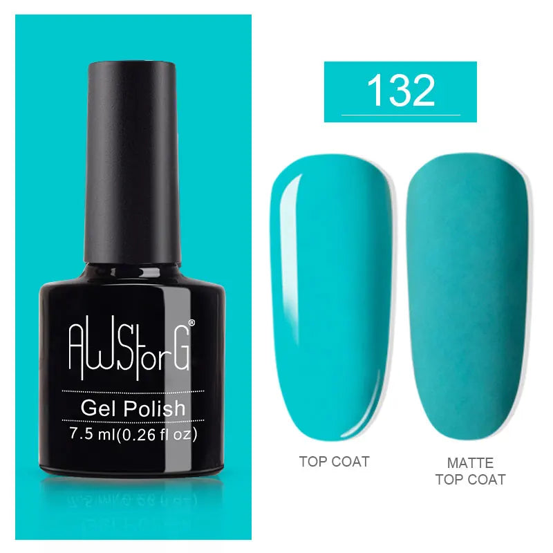 7.5ml Red Glitter Gel Nail Polish Crystal Semi Permanent Soak Off UV Gel Varnish Nail Art Manicure Base Matte Top Coat Vernis