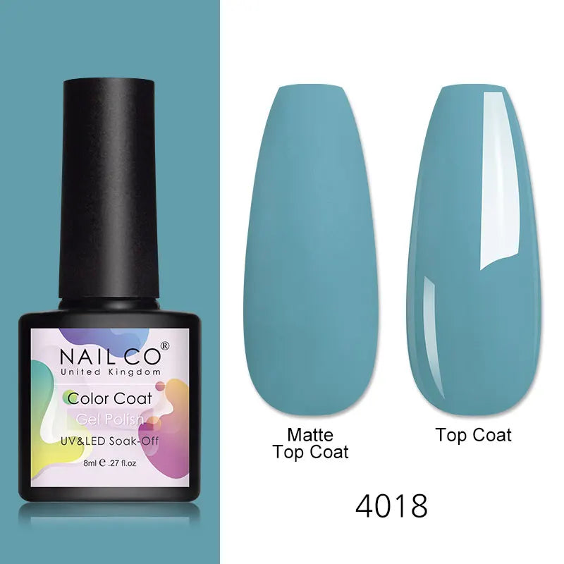 NAILCO 8ml Pink Red Colors Gel Nail Polish Nail Art Varnishes Gel Lacquer Coat LED Nails Manicure Design UV Gel Varnish Soak Off