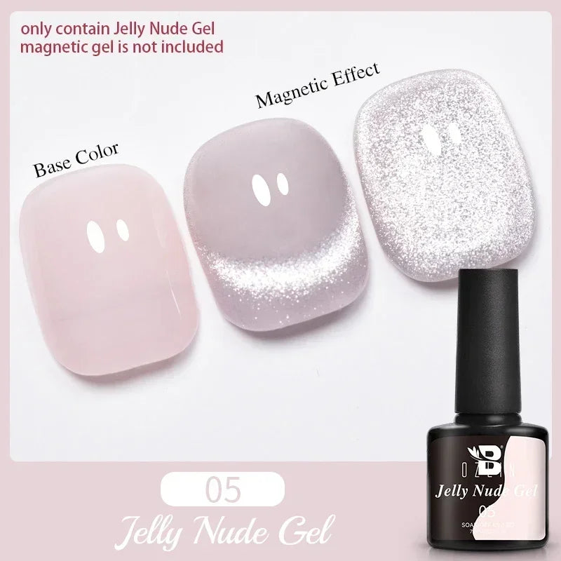 7.5ml Red Glitter Gel Nail Polish Crystal Semi Permanent Soak Off UV Gel Varnish Nail Art Manicure Base Matte Top Coat Vernis