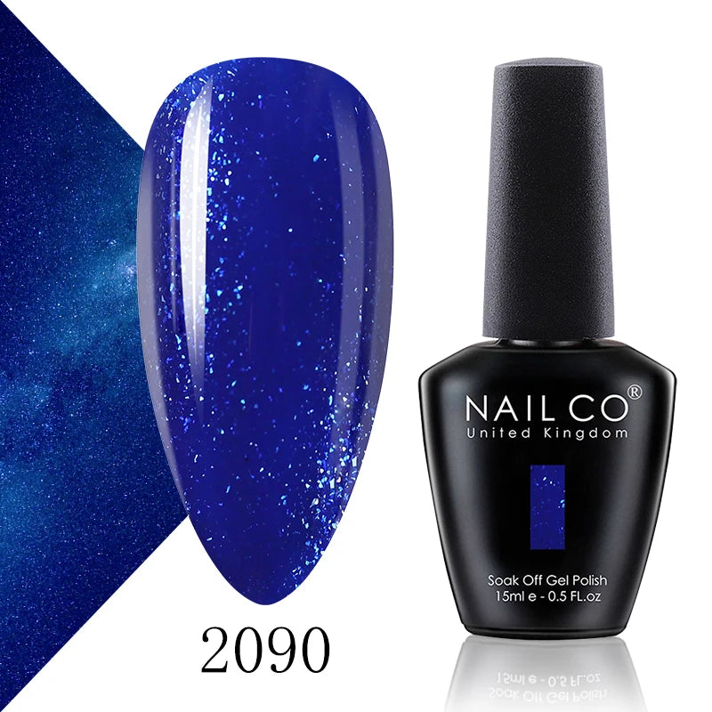 NAILCO 15ml Blue Gel Polish UV Gel Polish Varnish Hybrid DIY Nails For DIY Manicure Semi Permanent Soak Off LED Gel Nail Polish