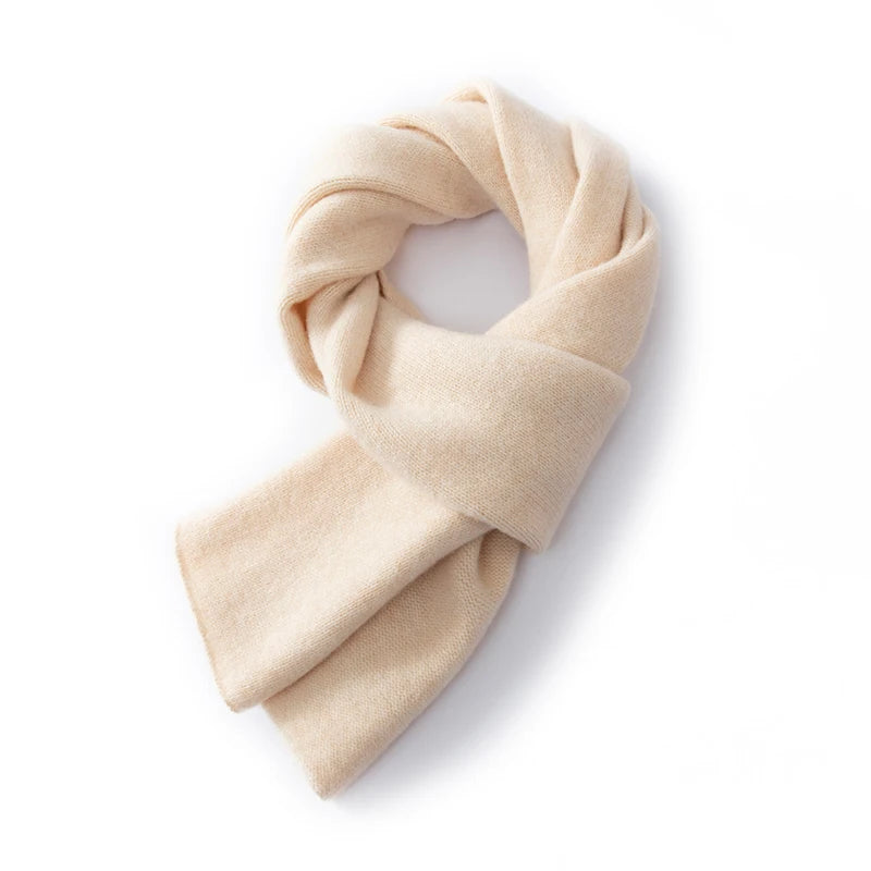 100% Wool Winter Scarf - Knitted Shawl Wrap