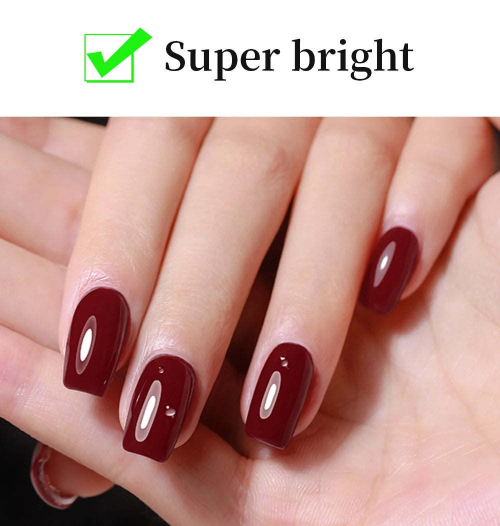 NEW Stain Resistant Gel Top Coat Gel Nail Polish UV Diamond Topcoat No Wipe Sealer Gel Finish Manicure Nail Art Salon Quality