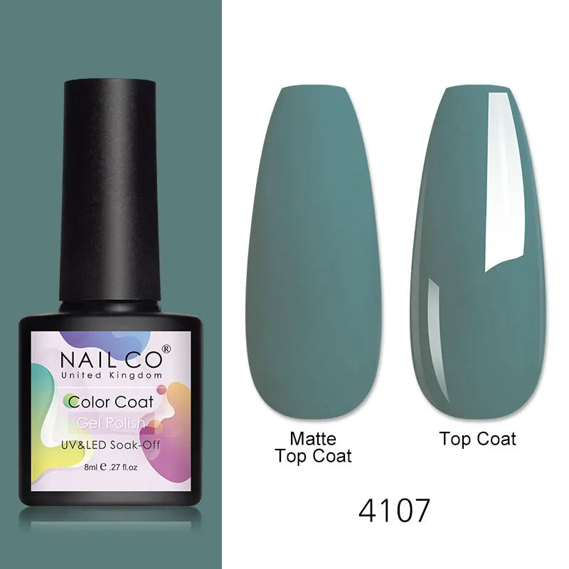 NAILCO 8ml Pink Red Colors Gel Nail Polish Nail Art Varnishes Gel Lacquer Coat LED Nails Manicure Design UV Gel Varnish Soak Off