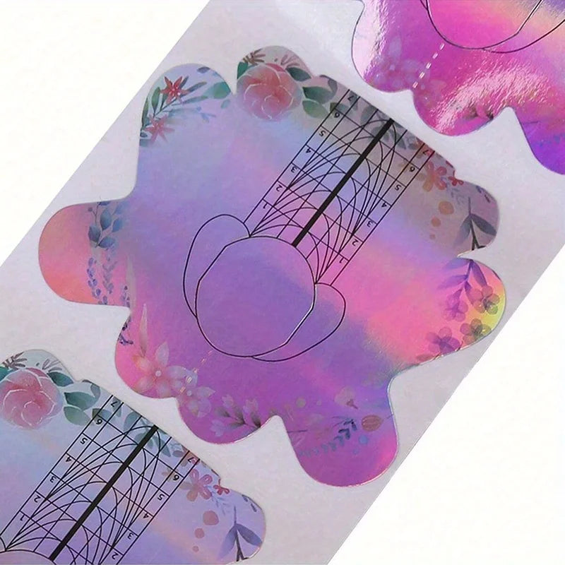 Nails Art UV Gel Tips Extension Builder Form Acrylic French Printed Nail Tip Extension Stencil Stickers for Manicure Tools