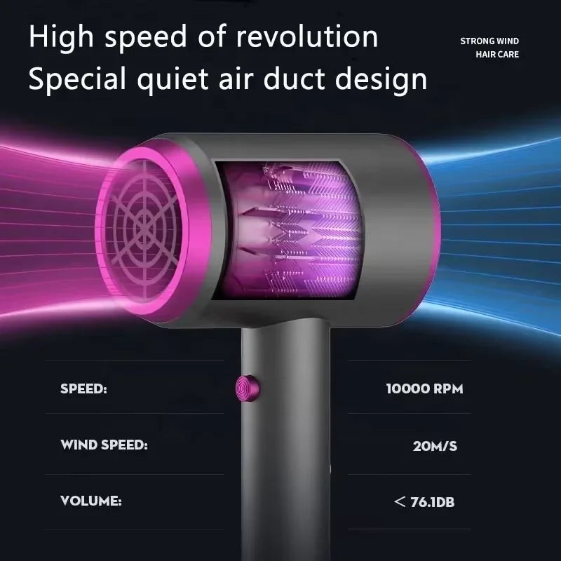 Professional hair salon use hair dryer with high speed, quick drying, ionized heat protection function. For home use and hotel