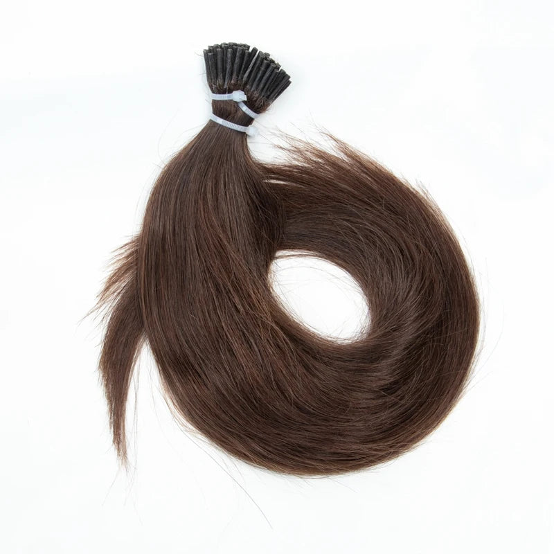 I Tip Keratin Hair Extensions Real Human Hair Pre Bonded Micro Beads Hair Capsules Micro link Capsules Hair 14-22" 30g/1pack