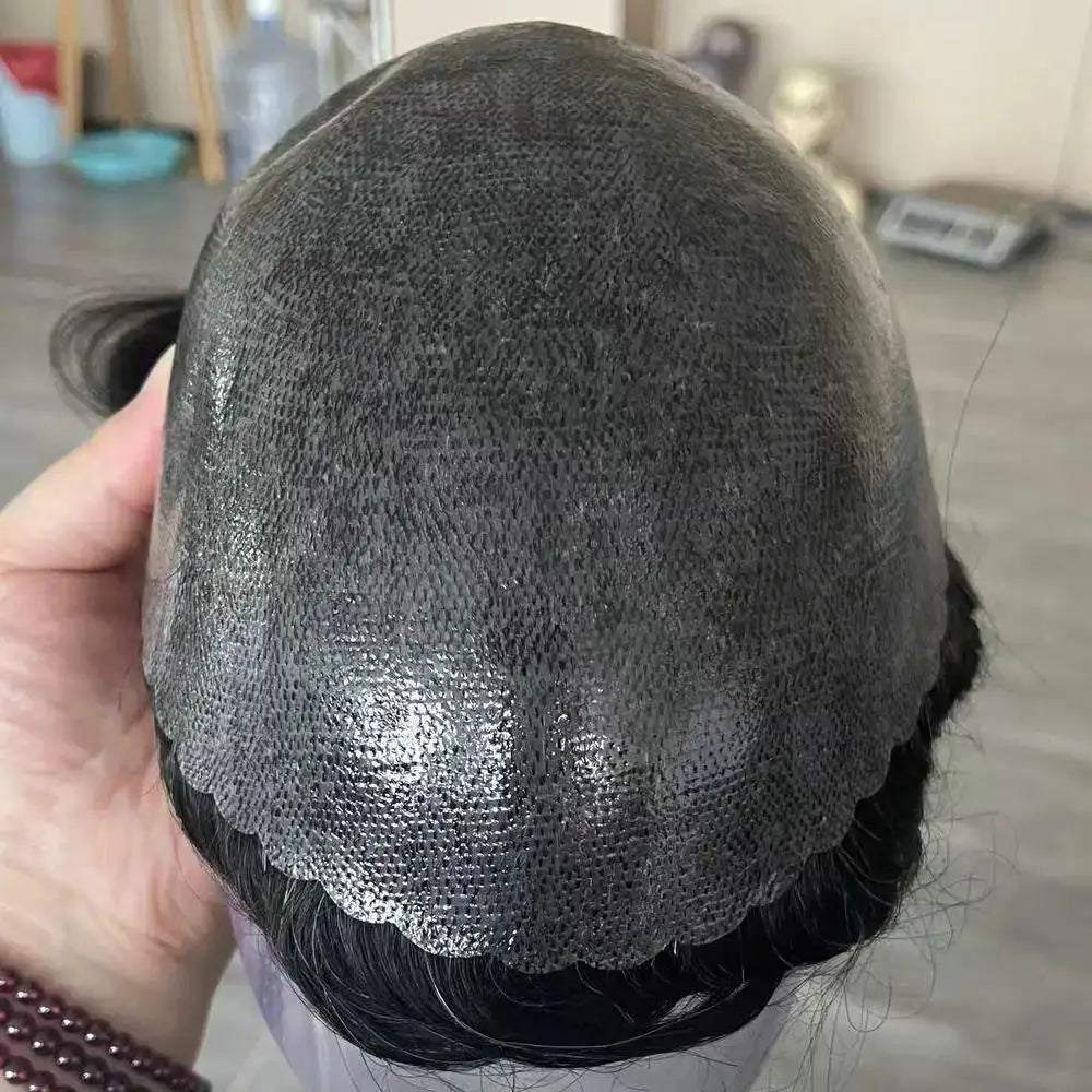 Men's Hair Replacement System - 30mm Wave Toupee with Skin Base