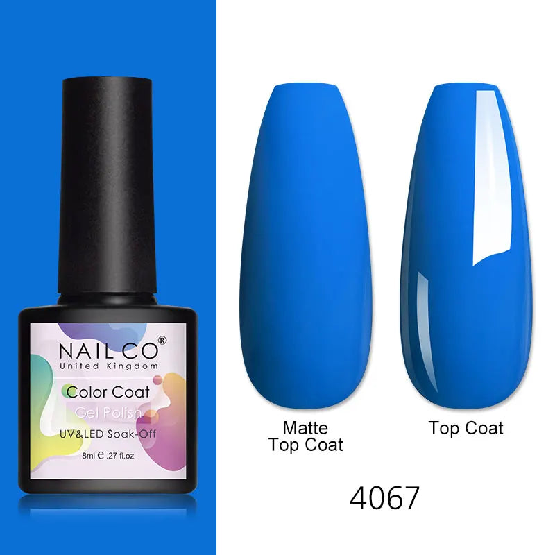 NAILCO 8ml Pink Red Colors Gel Nail Polish Nail Art Varnishes Gel Lacquer Coat LED Nails Manicure Design UV Gel Varnish Soak Off