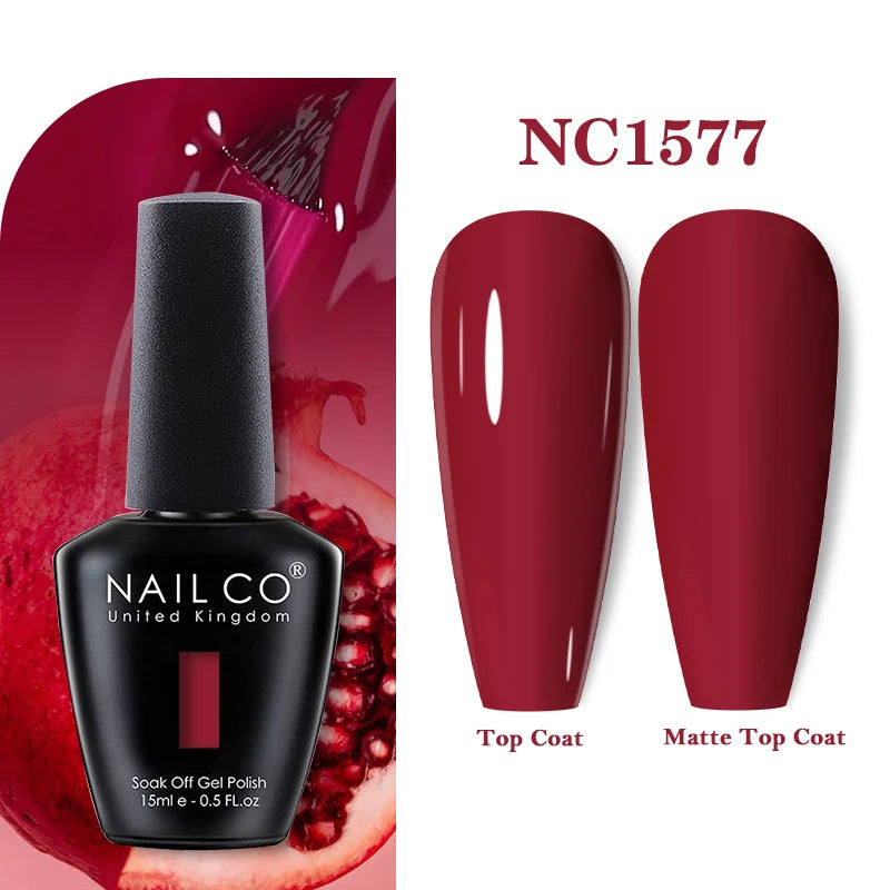 NAILCO 283Colors Gel Nail Polish Top Base Vernis Semi Permanent UV Gel Varnish Nails Art Varnish Hybrid Manicure