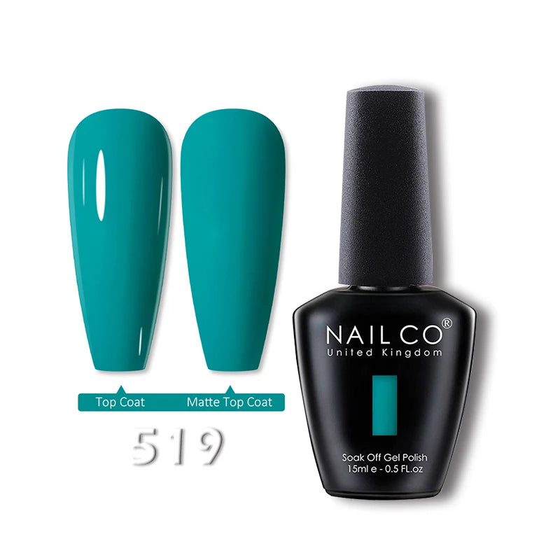 NAILCO 15ml Translucent Gel Nail Polish Semi-permanent Enamels Varnish For UV Nails Art Hybrid LED Nail Gel Transparent Manicure