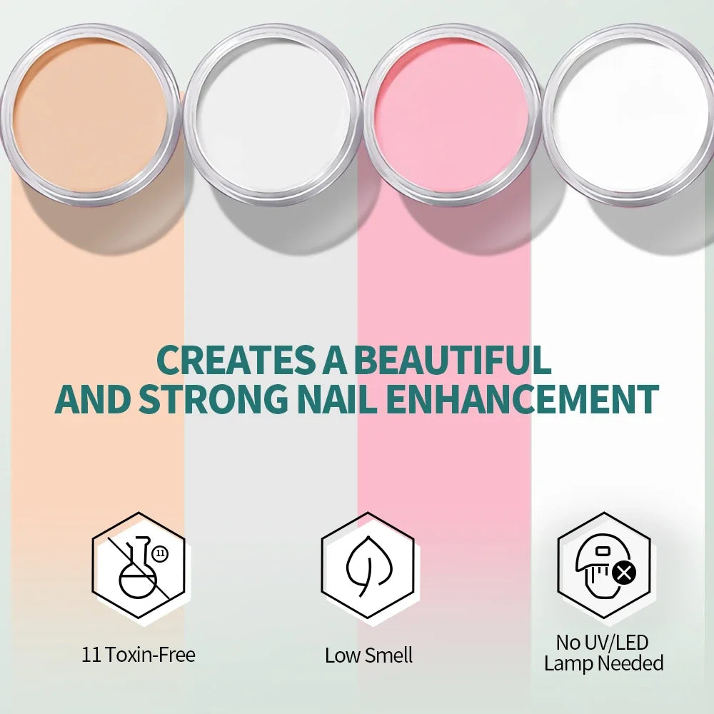 NAILPOP Professional Acrylic Nail Powder Clear/Nudes/Pink Ultra Fine for Acrylic Nail Art 3D Tips Carving French Nails Extension