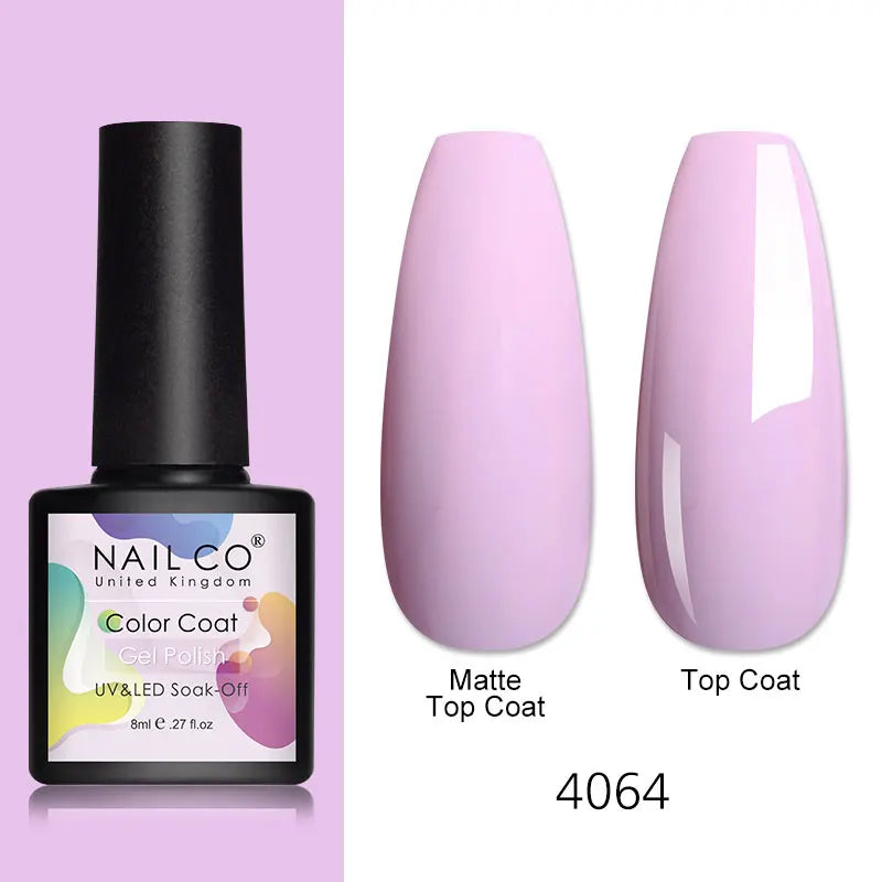 NAILCO 8ml Pink Red Colors Gel Nail Polish Nail Art Varnishes Gel Lacquer Coat LED Nails Manicure Design UV Gel Varnish Soak Off