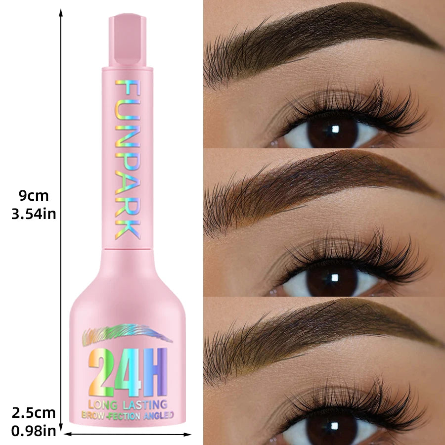 3D Dye Eyebrow Pencil Hairling Anti-smudge Waterproof 3 Colors Black Brown Brush Natural Wild Eyebrow Enhancers Cream Makeup