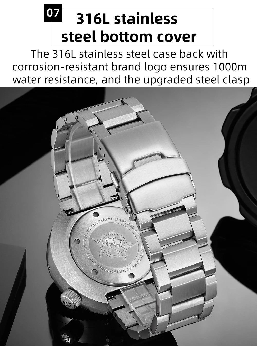 ADDIESDIVE AD2526 Automatic Mechanical Dive Watch Japan 8215 1000M Water Resistant Sapphire Double Dome Ceramic Bezel BGW9