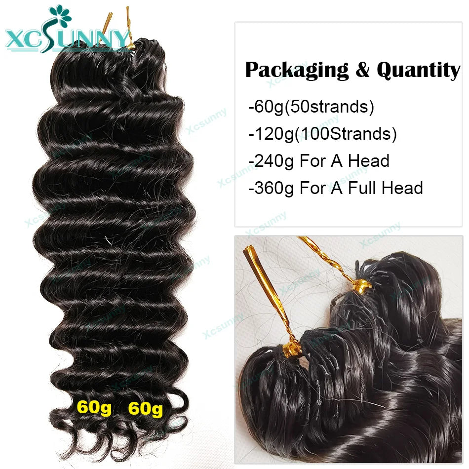 Loose Deep Wave Feather Crochet Human Hair Extensions Pre Separated Knotless Crochet Human Hair Giving Bundles No Leave Out