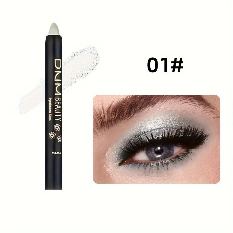 Shimmery Monochrome Eyeshadow Pencil - Waterproof, LongLasting Eye Makeup in Black, Blue, Pink, Purple, Fair - 9 ColorGlitter Ey
