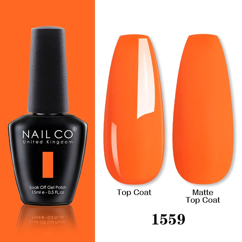 NAILCO 15ML Top coat Base coat Gel nail polish nails art Semi Permanent Lacquer Varnish Hybrid nail supplies for professionals