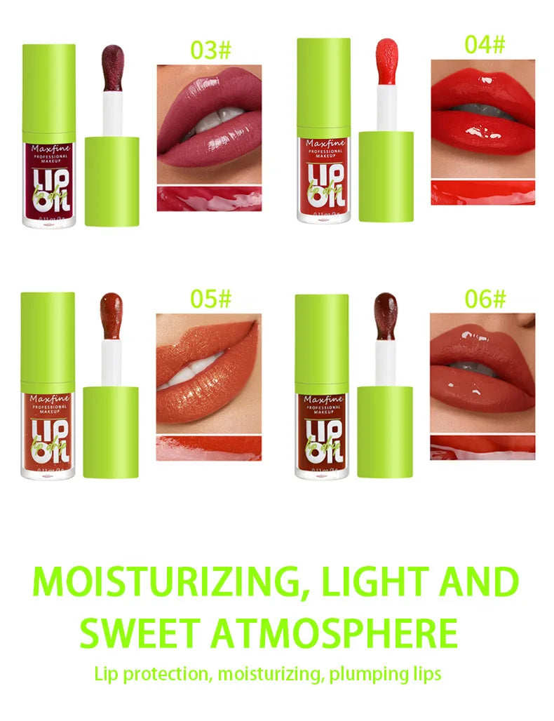 Water gloss mirror oily lip gloss lipstick with long-lasting color retention and non stick cup nude color lip essential oil