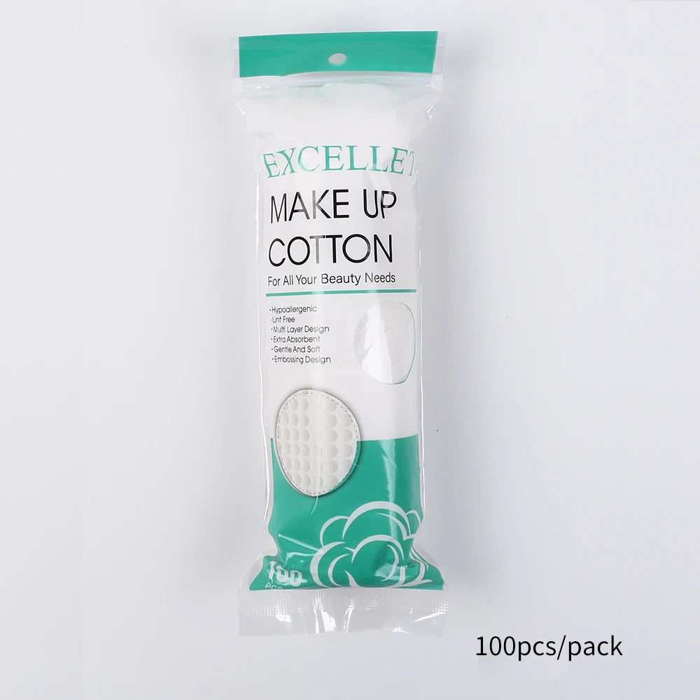 100/200/300/500Pcs/Pack Cotton Rounds Cosmetic Cotton Pads Round Ultra Soft  for Makeup Removal Skin Care Facial Cleaning