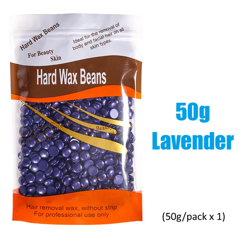 500g/200g/50g Hard Wax Beans For Body Hair Removal Versatile Painless Wax Warmer Waxing Beans for Wax Heater Machine Unisex