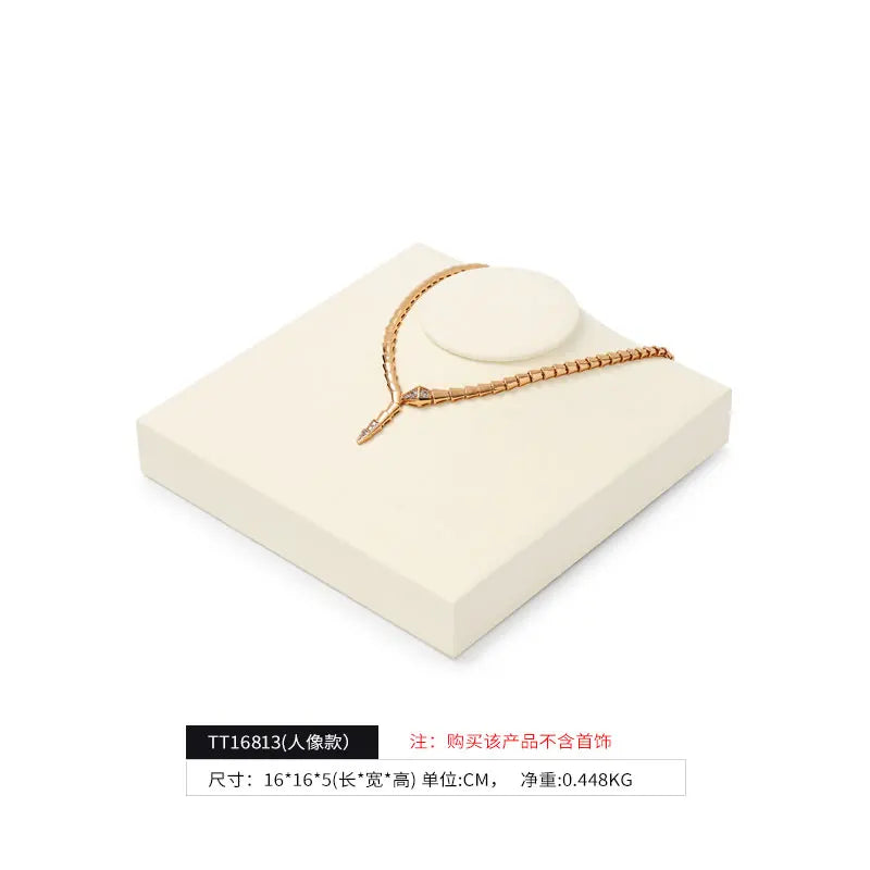 Oirlv Fashion Microfiber Jewelry Display Organizer Props Ring Pendant Necklace Holder Jewelry Rack Display Stand Sets Showcase