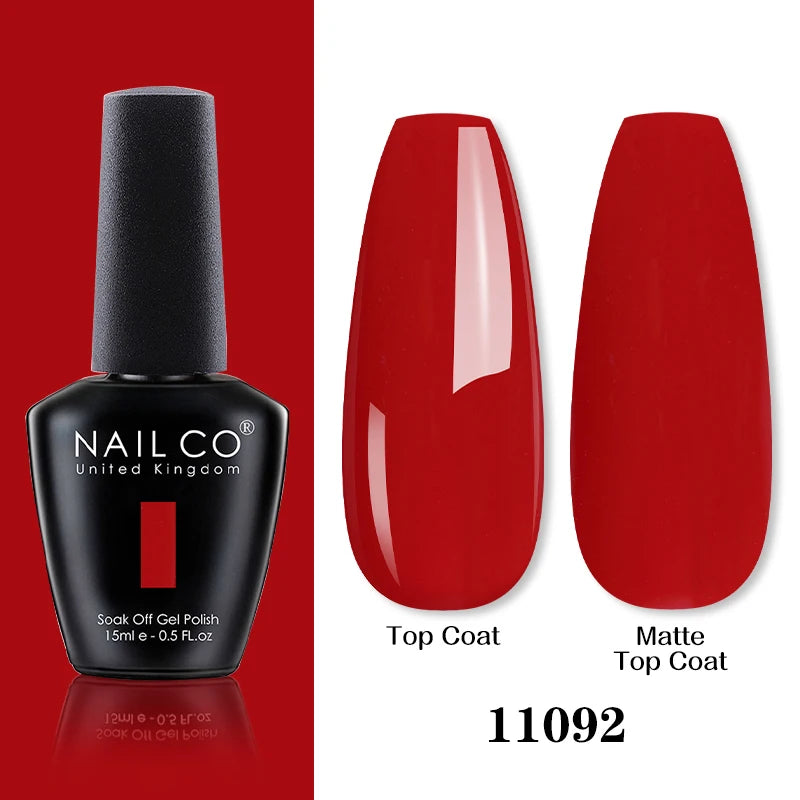 NAILCO 15ML Top coat Base coat Gel nail polish nails art Semi Permanent Lacquer Varnish Hybrid nail supplies for professionals