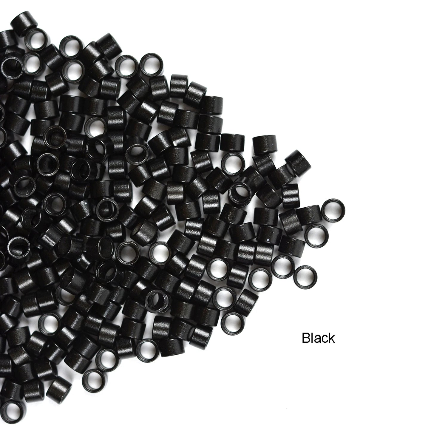 500 Pcs Hair Extension Beads 4.0X2.8X2.8mm 7 Colors Micro Rings/Links/Beads Without Silicone Hair Extensions Tools