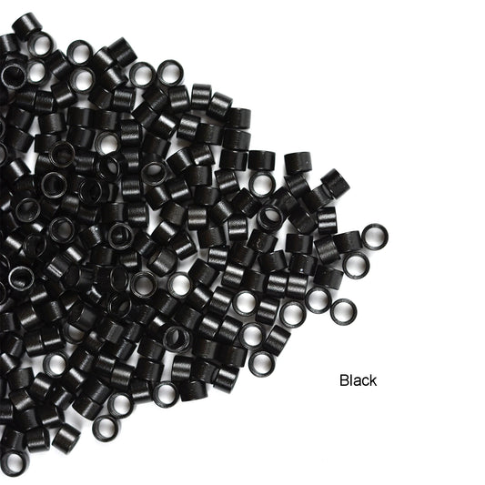 500 Pcs Hair Extension Beads 4.0X2.8X2.8mm 7 Colors Micro Rings/Links/Beads Without Silicone Hair Extensions Tools