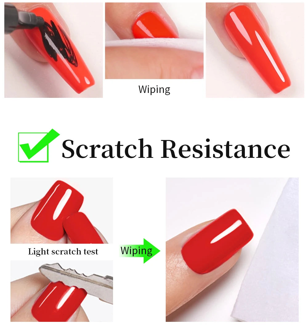 NEW Stain Resistant Gel Top Coat Gel Nail Polish UV Diamond Topcoat No Wipe Sealer Gel Finish Manicure Nail Art Salon Quality