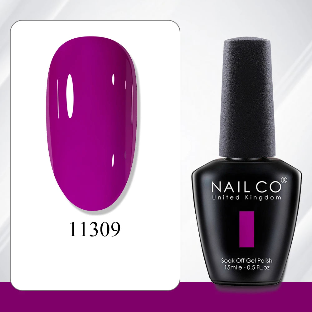 NAILCO 15ml Gel Polish Hema TPO Free Nail Art Semi Permanent UV Varnish Gel Manicure Top Coat Hybrid Gel Glue Nails Supply Ongle