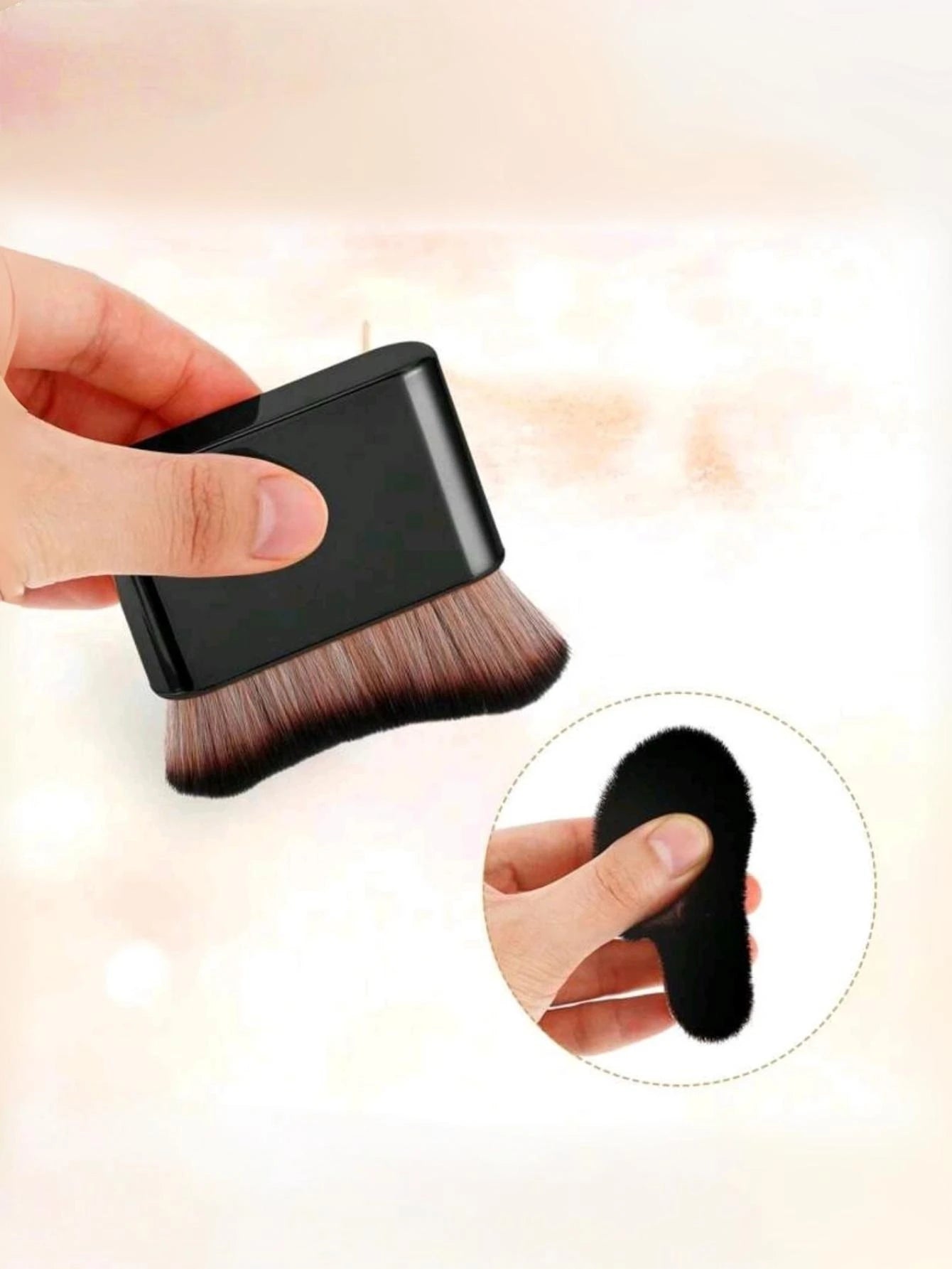 1 Foundation Brush Rose Gold Tanning Mixed Brush Foundation, Blush, Eye Shadow, Bronze, Facial and Neck Foundation Brush High and Low Foundation Brush