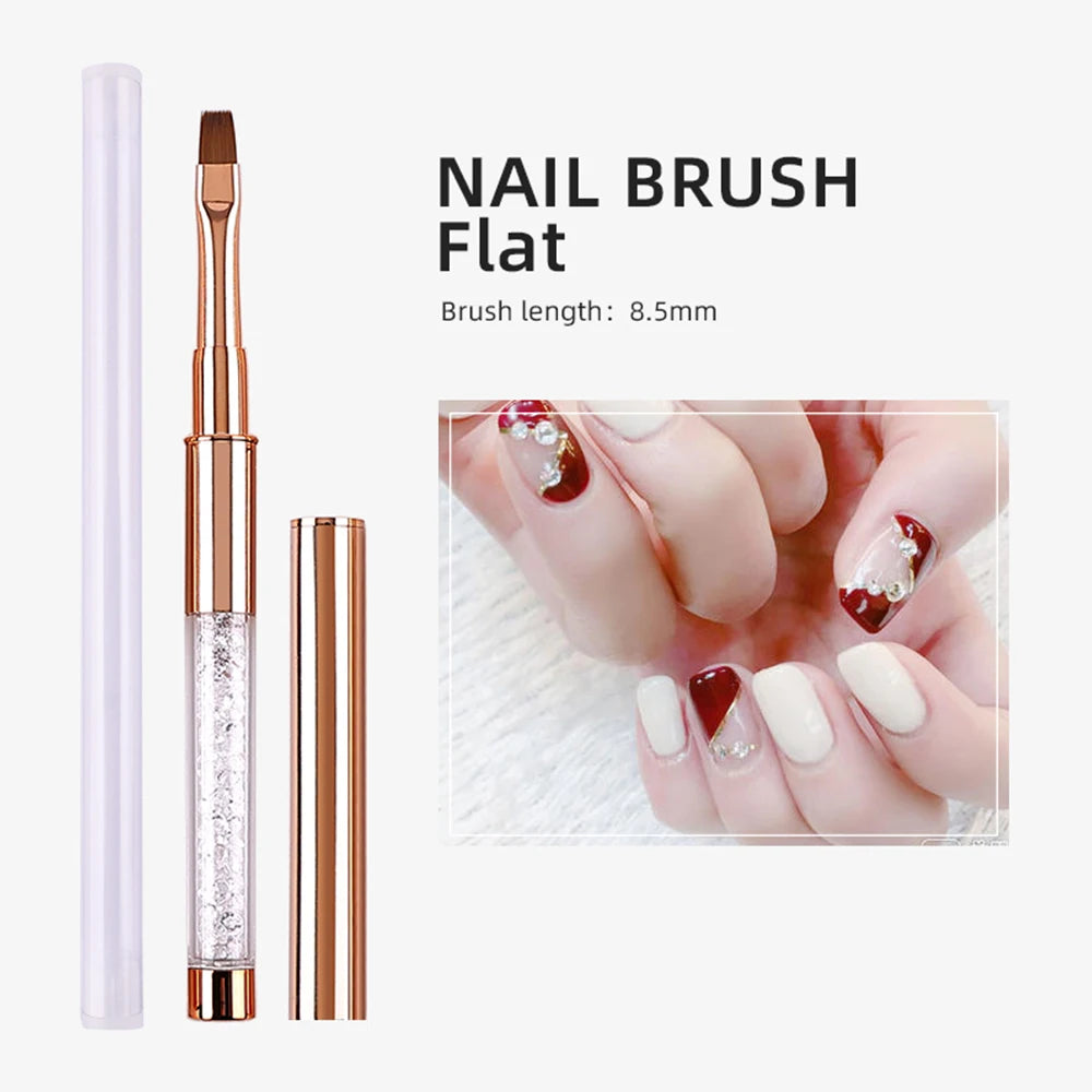 Nail Art Acrylic Liquid Powder Carving UV Gel Extension Builder Painting Brush Lines Liner Drawing Pen Manicure Tool Born Pretty