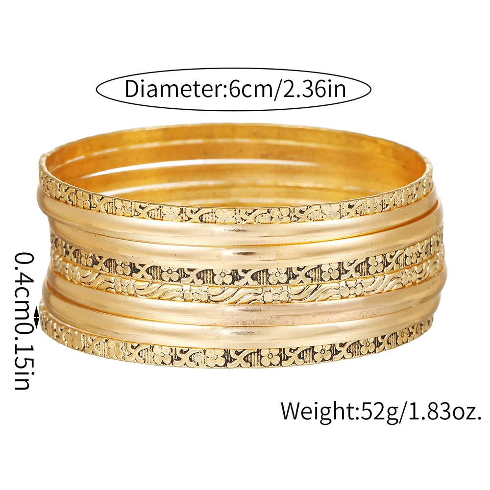NADEEM Fashion Vintage Metal Layer Flower Bangles for Women Luxury Charm Bracelets Party Jewelry Wholesale Gifts