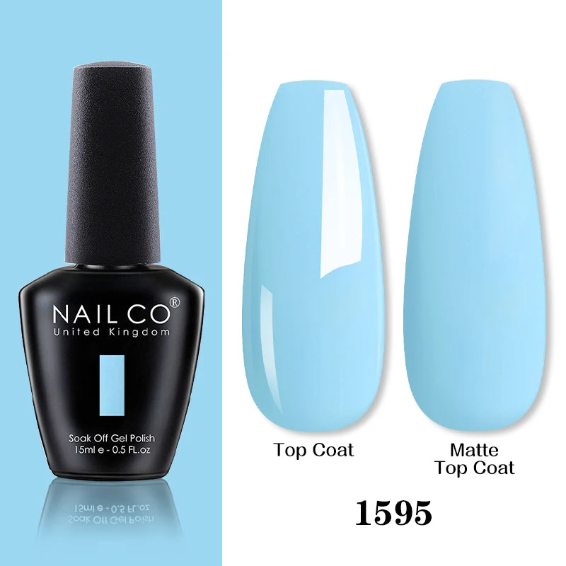 NAILCO 15ML Top coat Base coat Gel nail polish nails art Semi Permanent Lacquer Varnish Hybrid nail supplies for professionals
