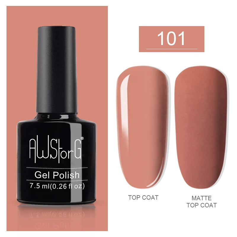 7.5ml Red Glitter Gel Nail Polish Crystal Semi Permanent Soak Off UV Gel Varnish Nail Art Manicure Base Matte Top Coat Vernis