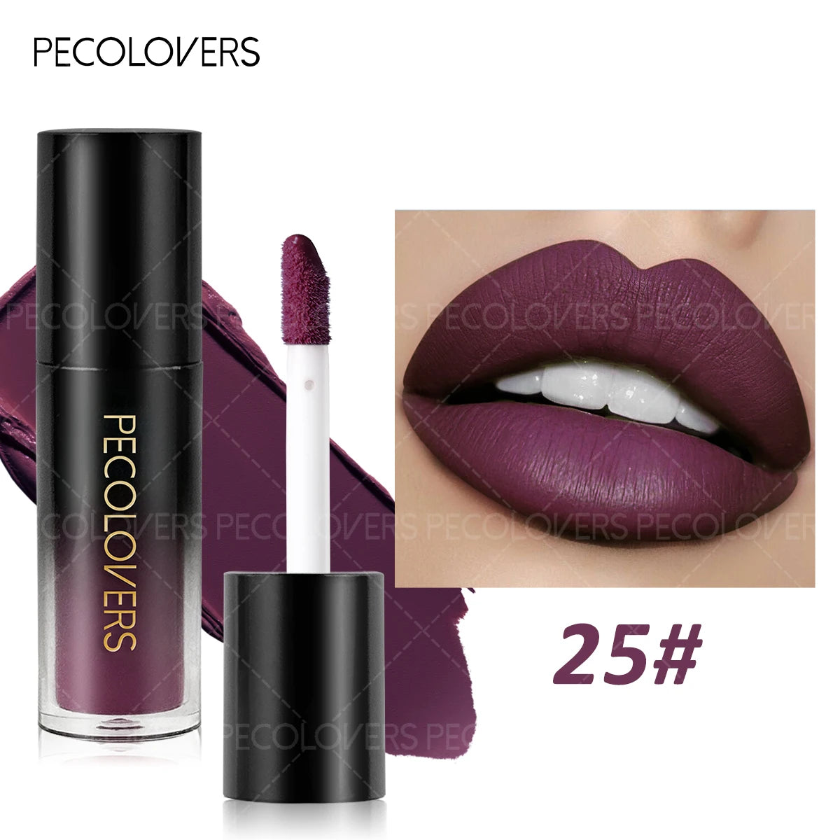 Christmas 1PC Matte Velvet Liquid Lipstick - Non-Sticky Waterproof, Ideal Gift