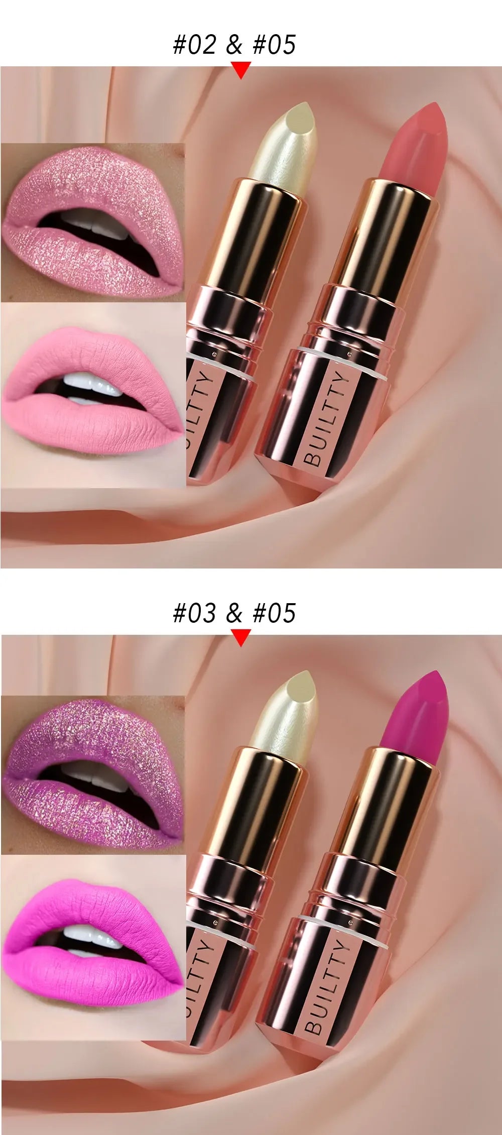 Matte Nude Lipstick Smooth Velvety Long Lasting Lip Stick Non-Stick Cup Not Fade Nude Lip Stick Makeup Gifts for Women and Girls