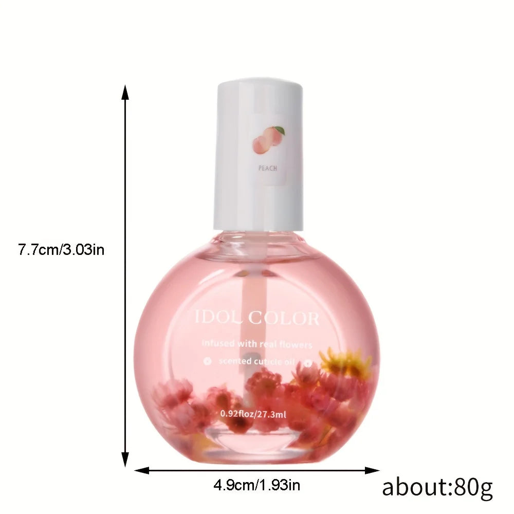 Nail Dry Flower & Cuticle Nutrition Oil, Nail Strengthening Polish, Vitamin Supplement for Preventing Cuticle and Hangnails