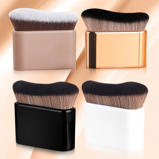 Foundation Brush, 1pcs Plastic Creative	wave Fit Perfectly Cosmetic Brush	at home or On-the-Go