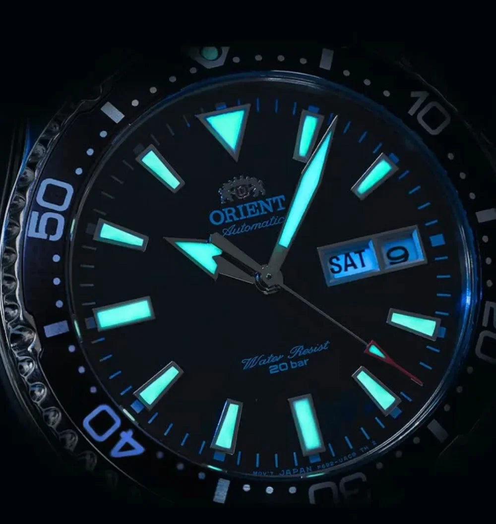 Orient Double Lion Fully Automatic Mechanical Watch Men's Green Water Ghost Watch Men's Diving Watch Original Imported 1:1