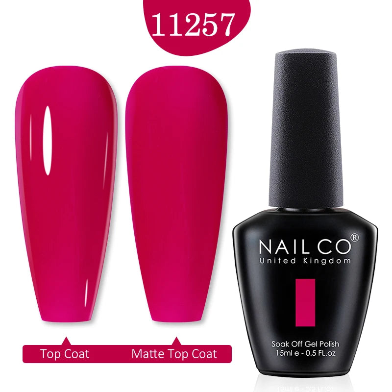 NAILCO Red Colors Series 15ML Nail Gel Polish Nail Supplies Semi Permanent For Nail  Art Manicure Soak Off LED UV Hybrid Varnish
